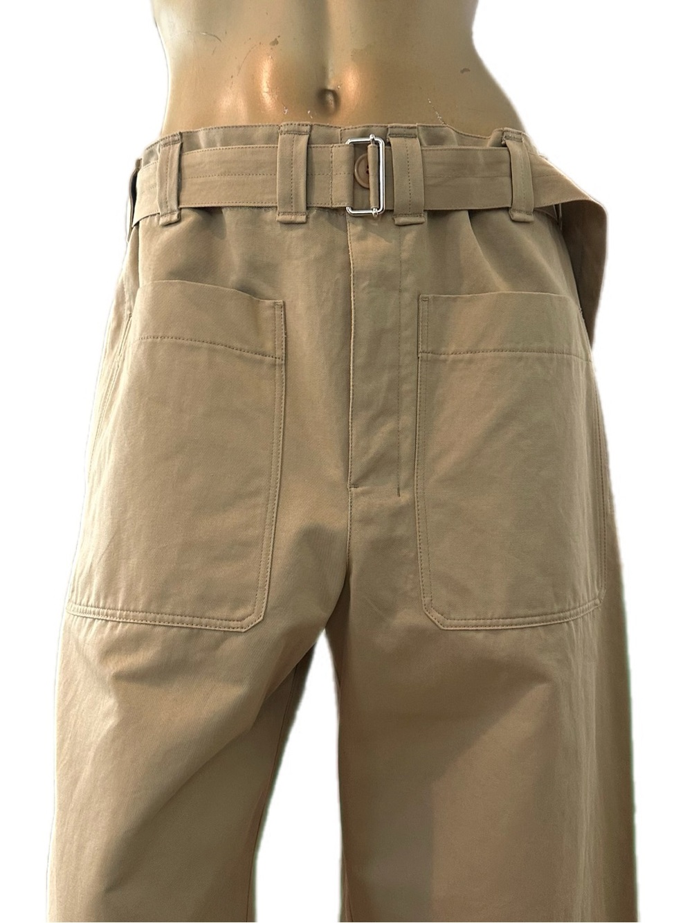 Lemaire Cotton/Linen Cropped Belted Pocket Chino Pants size 38, made in Romania - Picture 6 of 9